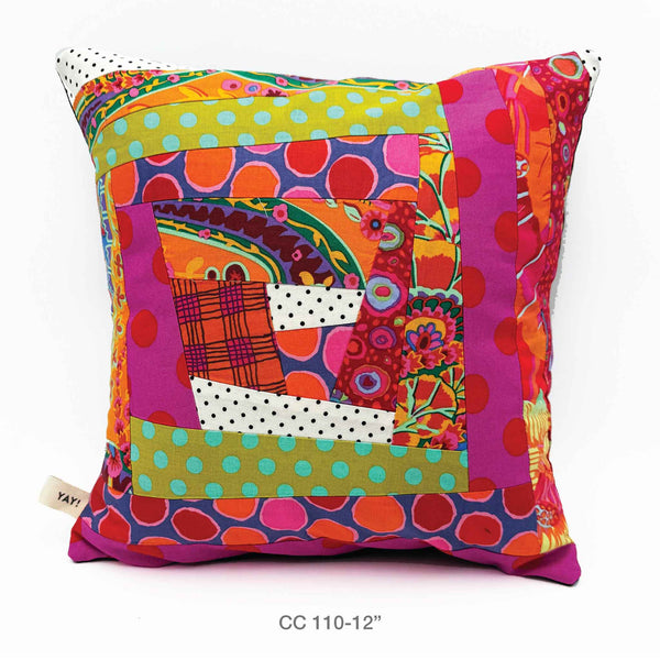 Couch Candy, Throw Pillows, Bold Fabric Collages, Playful, Splash Of Whimsy