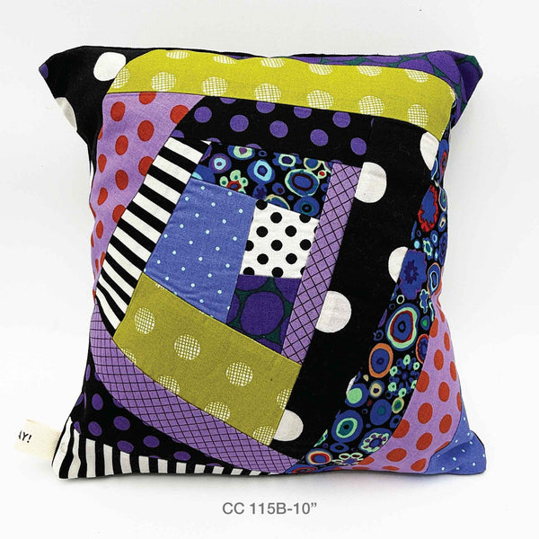 Couch Candy, Throw Pillows, Bold Fabric Collages, Playful, Splash Of Whimsy