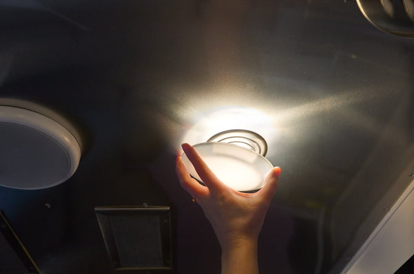 AirShade For Airstream, Soft Lighting, Ceiling Puck Lights, LED, Lampshade
