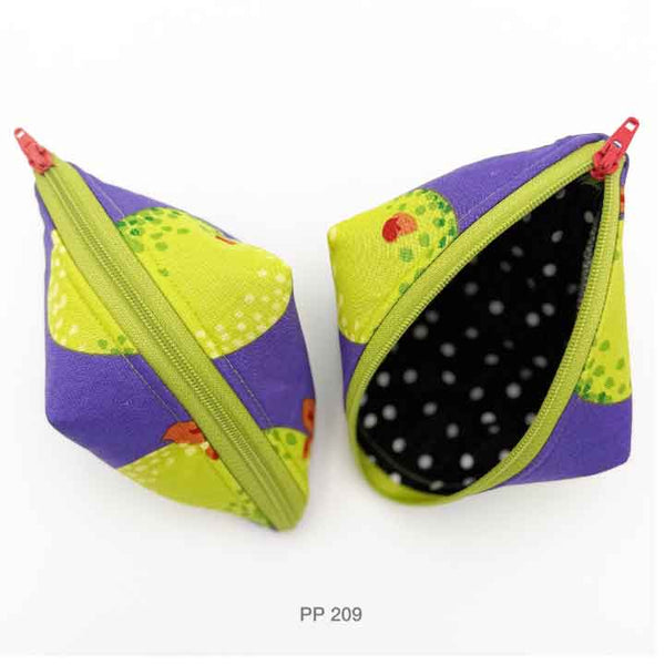 Pea Pods, Fabric, Coin Purse, Small Storage Pouch, Handcrafted