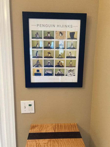 "Penguin Hijinks" Artwork, Poster, Framed & Unframed, Wall Art