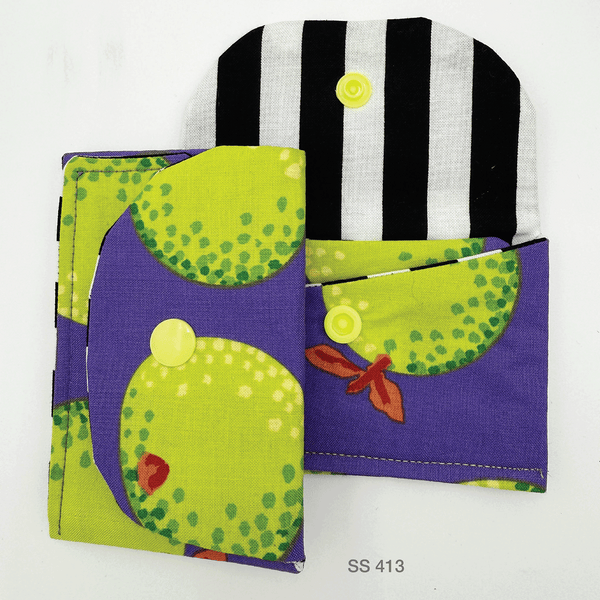 Snap Stash, Fabric, Mini-Wallet, Organizer, Credit Cards, Handcrafted, Women's Gift