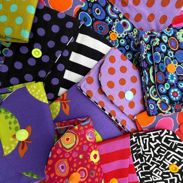 Snap Stash, Fabric, Mini-Wallet, Organizer, Credit Cards, Handcrafted, Women's Gift